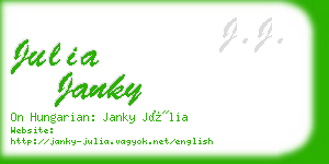 julia janky business card